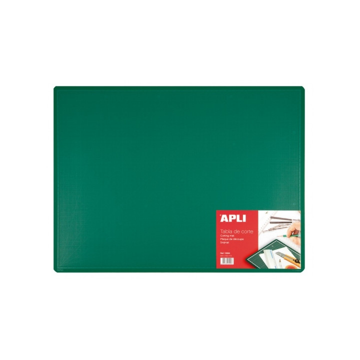 Apli Plancha de Corte A2 PVC 450x600x2mm - Base Antideslizante - Formula Auto Cicatrizante - Impresion de Cuadricula y Angulos -