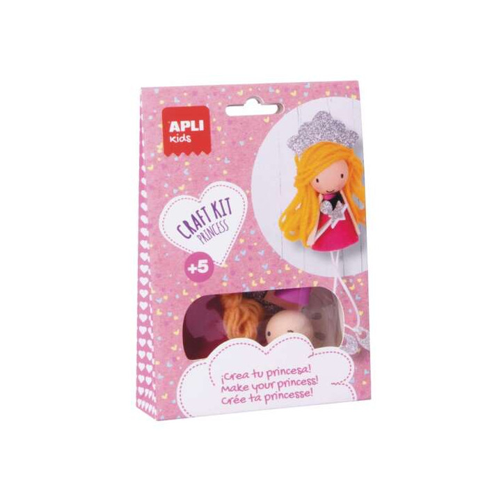 Apli Mini Kit de Manualidades Crear una Princesa - Reduce el Estres - Mejora la Memoria - Desarrolla la Coordinacion