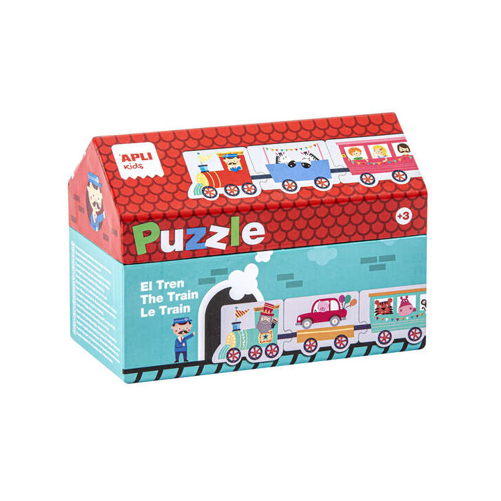 Apli Kids Puzle Trenes - 20 Piezas de Diferentes Tamaños - Diseño Exclusivo Infantil