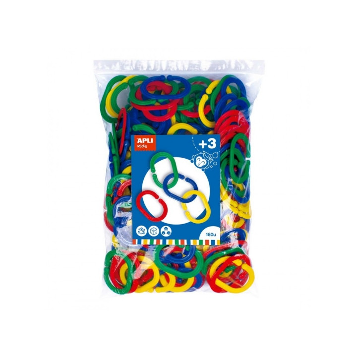 Apli Anillas Engarzables de Plastico - Fomenta Psicomotricidad Fina - Mejora Coordinacion Mano-Ojo - Ideal para Escuelas y Grupo