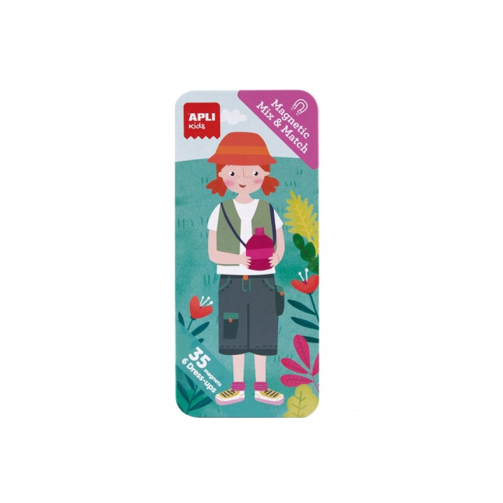 Apli Caja Metalica de Iman Tropical - 35 Magnets - Fomenta Observacion e Imaginacion - Aumenta Concentracion y Atencion - Ideal
