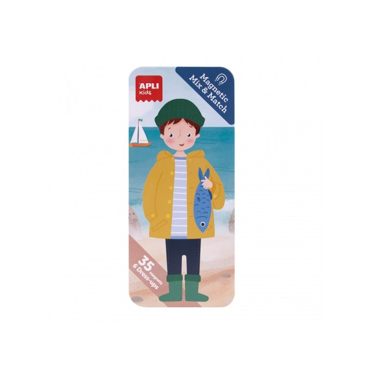 Apli Caja Metalica de Iman Tematica Oceano - 35 Magnets - Fomenta Observacion e Imaginacion - Aumenta Concentracion y Atencion -