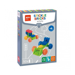 Apli Set Educativo de Construccion - 50 Piezas Flexibles - Fomenta la Psicomotricidad Fina - Mejora Coordinacion Mano-Ojo - Desa