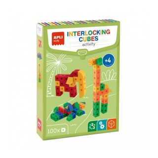 Apli Set Educativo de Construccion - 100 Piezas - Fomenta la Psicomotricidad Fina - Mejora la Coordinacion Mano-Ojo - Desarrolla