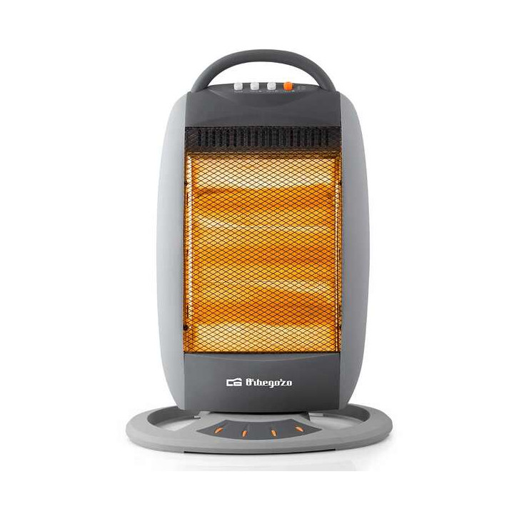 Orbegozo BP 5008 Calentador Halogeno Portatil - Potencia de 1200W - Silencioso - Emision Instantanea de Calor - Sistema de Segur