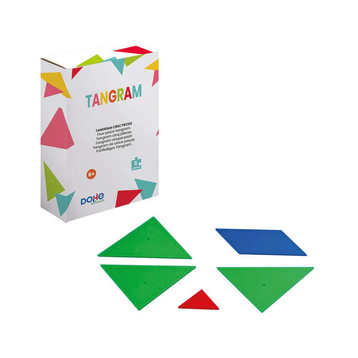 Dohe Tangram de Madera - 150x150mm - Favorece la Imaginacion y Creatividad - Desarrollo del Sentido Espacial - Recomendado para