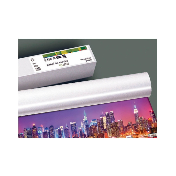 Fabrisa Bobina de Papel Fotografico Glossy para Plotter 180gr - Medidas 914mm x 30m