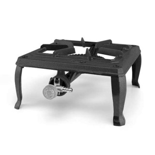 Orbegozo FO 6100 Hornillo a Gas Portatil Resistente - Potente Quemador de 3.5kW - Parrilla de Hierro Fundido - Uso Exterior Segu