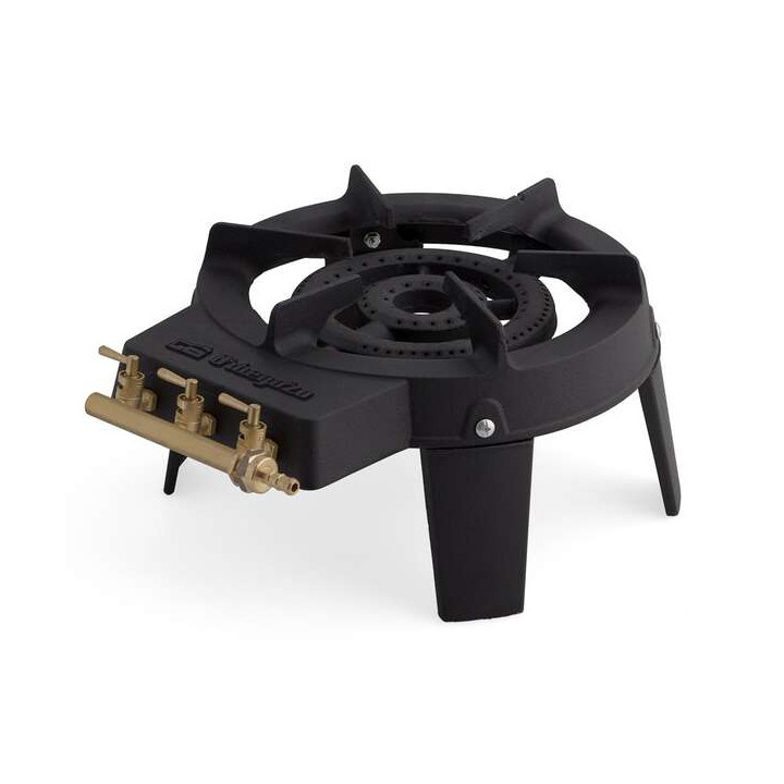 Orbegozo FO 6400 Hornillo a Gas Resistente y Eficiente - Potencia 7.000W - Hierro Fundido - Doble Quemador - Seguro y Practico