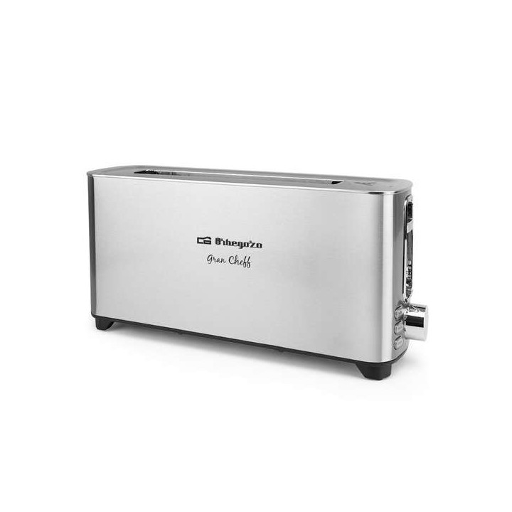 Orbegozo TO 6030 Tostadora de Ranura Larga - Potente y Versatil Tostador con 6 Niveles de Tostado - Funciones de Recalentamiento