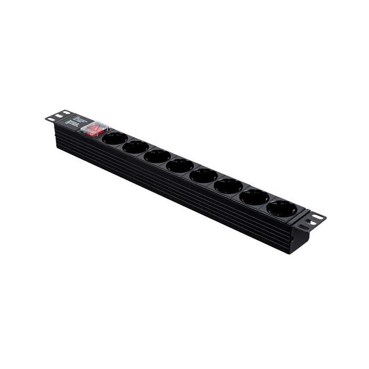Aiten Data Regleta 8 Schukos para Rack 19" 1U