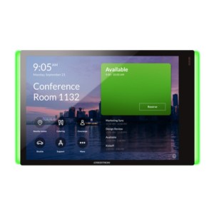 Crestron 7 in. room scheduling touch screen for microsoft teams  software