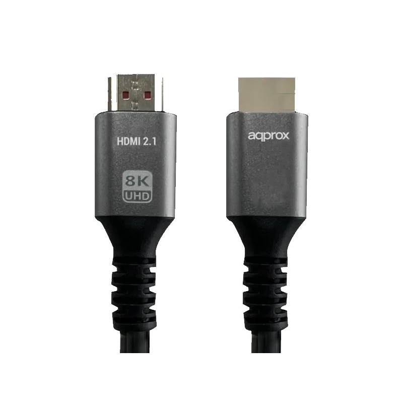 Approx Cable HDMI 2.1 Macho/Macho - Soporta Resolucion 8K - Longitud 1m Approx Cable HDMI 2.1 Macho/Macho - Soporta Resolucion 8K - Longitud 1m
