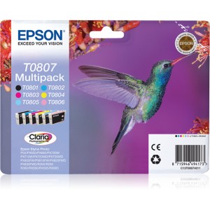 Epson Stylus Photo R-265/360 Cart. Multipack 6 colores (Radiofrecuencia + acoustic magnetic)