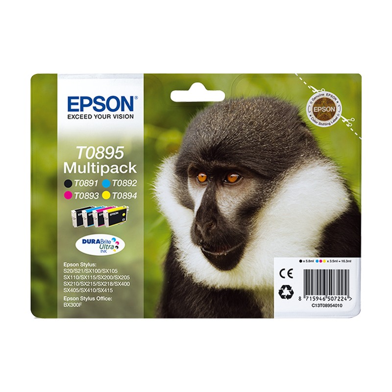 Epson Stylus S20/SX105/SX205/405 Multipack (T089140+240+340+440) Epson Stylus S20/SX105/SX205/405 Multipack (T089140+240+340+440)