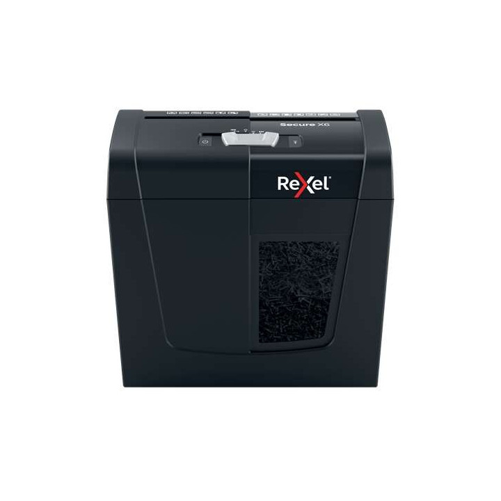 Rexel Secure X6 Destructora de Papel Manual Corte en Particulas P-4 - Destruye hasta 6 Hojas a la Vez - Capacidad de la Papeler
