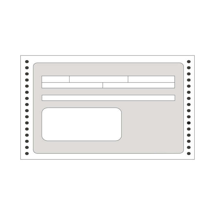 Apli Formulario Recibos en Continuo 240mm x 4' - 1500 U - Impresion de Alta Calidad - Papel Autocopiativo - Facil Separacion Bl