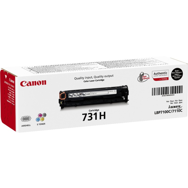 Canon LBP7100CN/7110CW MF8230CN Toner Negro 731HBK 2.400 paginas alta capacidad Canon LBP7100CN/7110CW MF8230CN Toner Negro 731HBK 2.400 paginas alta capacidad