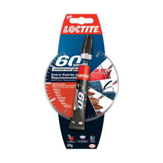 Loctite 60Sec Pegamento Extrafuerte 20gr - Pega en 60 Segundos - Adhesivo Reposicionable en Gel Transparente - Ideal para Super