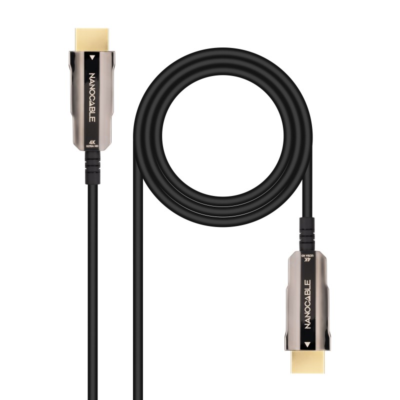 Nanocable Cable HDMI v2.0 Macho a HDMI v2.0 Macho 15m - 4K@60Hz 18Gbps - Color Negro Nanocable Cable HDMI v2.0 Macho a HDMI v2.0 Macho 15m - 4K@60Hz 18Gbps - Color Negro