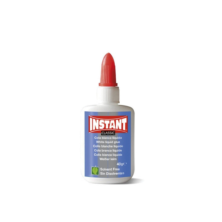Instant Classic Cola Blanca 40gr - Apto para Uso Infantil y/o Domestico - Sin Disolventes - Color Blanco