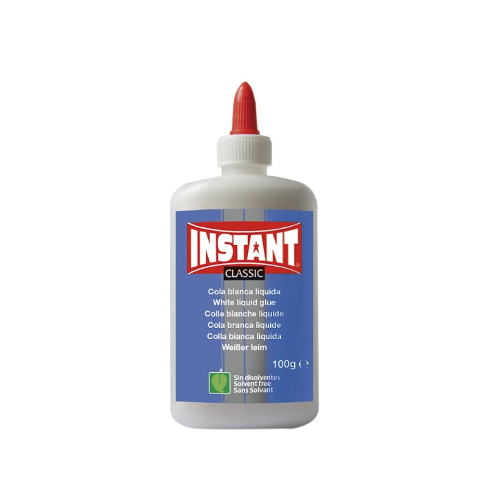Instant Classic Cola Blanca 100gr - Apto para Uso Infantil y/o Domestico - Sin Disolventes - Color Blanco