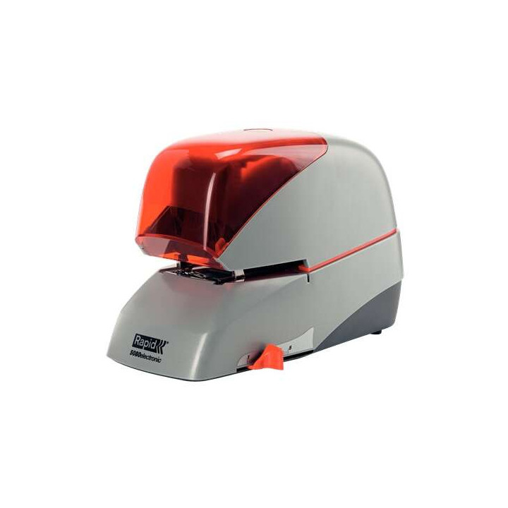 Rapid Supreme 5080e Grapadora Electrica de Sobremesa + Cartucho de 5000 Grapas - Grapa hasta 80 Hojas - Profundidad de Grapado