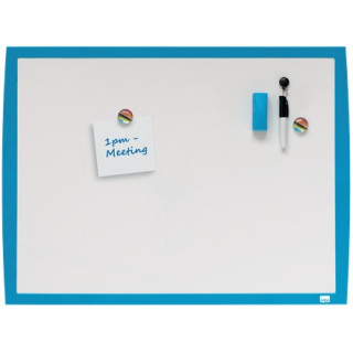 Nobo Pizarra Blanca Magnetica 585x430mm - Incluye Mini Rotulador de Pizarra