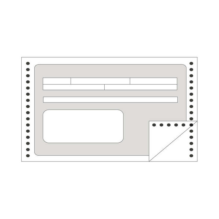 Apli Formulario Recibos en Continuo 240mm x 4' - 1 Copia - Numeracion Secuencial - Papel Autocopiativo - Blanco