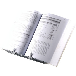 Fellowes Atril para Libros Ajustable con Clips - 9 Ajustes de Altura - Base Antideslizante y Plegable - Capacidad para 400 Hoja