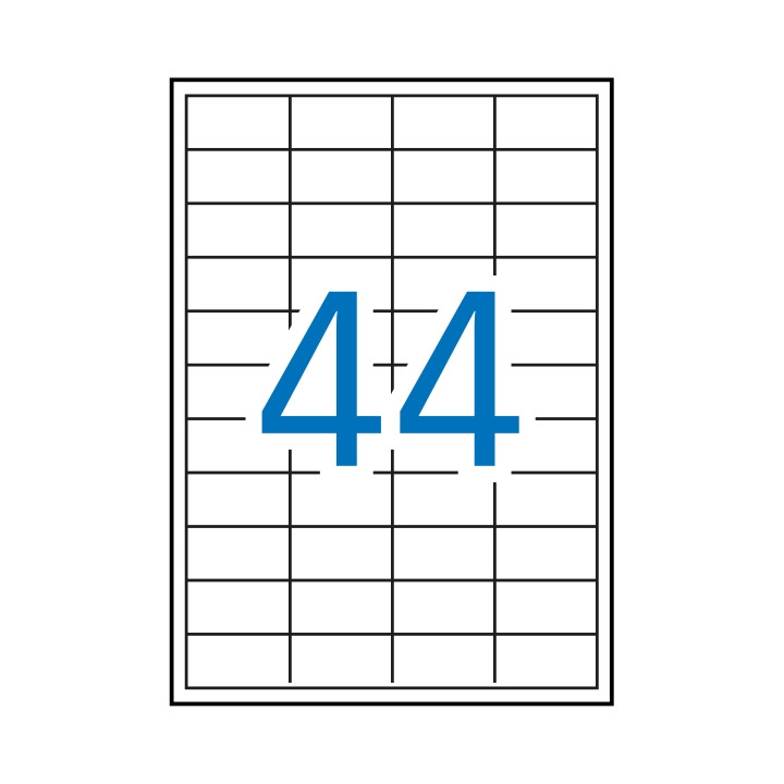 Apli Pack de 4.400 Etiquetas Rectangulares 48