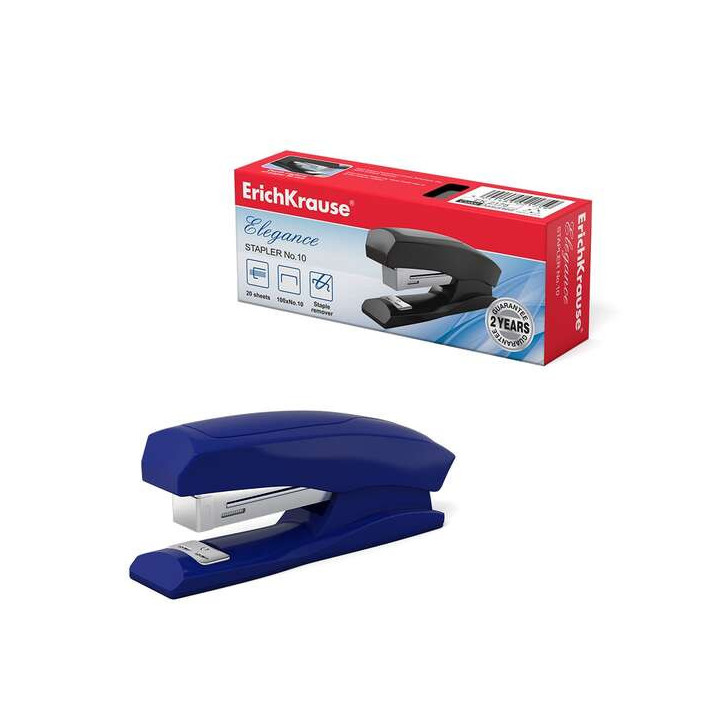 Erichkrause Elegance Classic Grapadora de Sobremesa - Grapa hasta 20 Hojas - Usa Grapas Nº10 - Resistente a los Golpes - Mecan