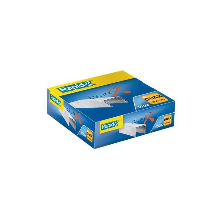 Rapid Duax Strong Caja de 1000 Grapas para Gruesos - Grapa hasta 170 Hojas - Alambre Galvanizado de Alto Rendimiento - Patilla