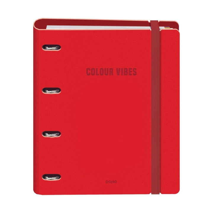 Dohe Colour Vibes Polyfoam Carpeta de 4 Anillas Mixtas de 35mm A4 Recambio 100 Hojas Cuadricula 5mm - Cubierta de Polyfoam 2mm -