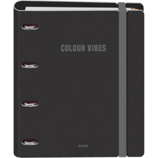 Dohe Colour Vibes Polyfoam Carpeta de 4 Anillas Mixtas de 35mm A4 Recambio 100 Hojas Cuadricula 5mm - Cubierta de Polyfoam 2mm -