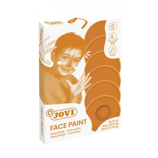 Jovi Estuche de 6 Botes 8ml Maquillaje Crema - Hipoalergenico - Base Grasa - Facil Aplicacion - Gran Cobertura - sin Parabenos -