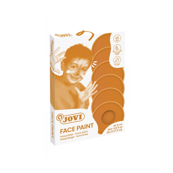 Jovi Estuche de 6 Botes 8ml Maquillaje Crema - Hipoalergenico - Base Grasa - Facil Aplicacion - Gran Cobertura - sin Parabenos -