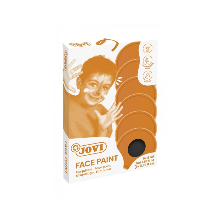 Jovi Estuche de 6 Botes 8ml Maquillaje Crema - Hipoalergenico - Base Grasa - Facil Aplicacion - Gran Cubricion - Mezclables - si