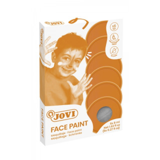 Jovi Estuche de 6 Botes Maquillaje Crema - Hipoalergenico - Base Grasa - Facil Aplicacion - Gran Cobertura - Colores Mezclables