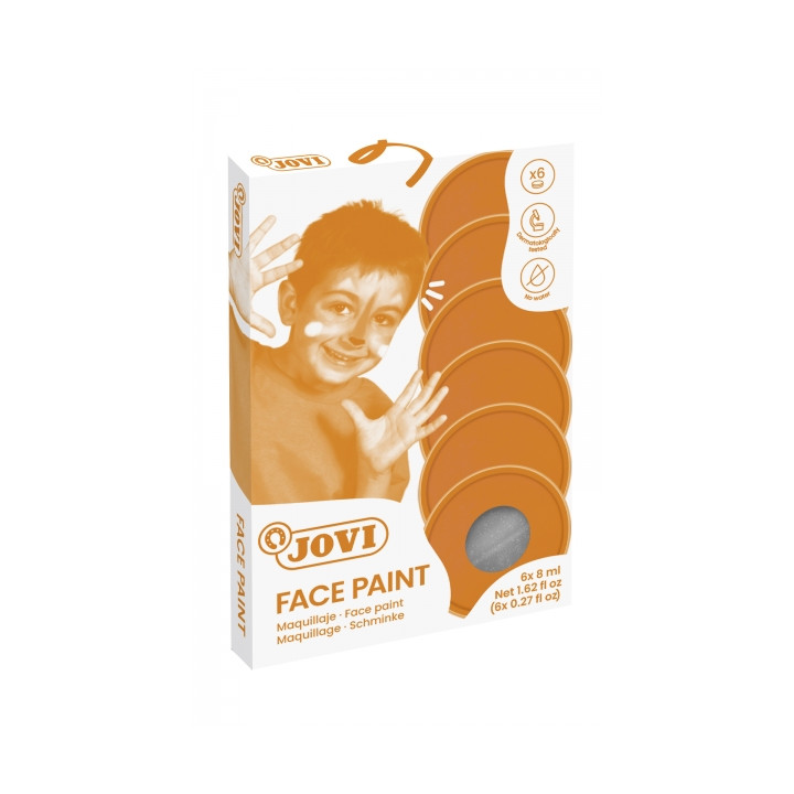 Jovi Estuche de 6 Botes Maquillaje Crema - Hipoalergenico - Base Grasa - Facil Aplicacion - Gran Cobertura - Colores Mezclables