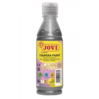 Jovi Glitter Tempera Liquida Base Agua 250ml - Particulas de Purpurina - Excelente Rendimiento - Secado Rapido - Fluidez Optima