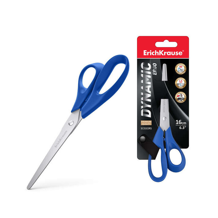 Erichkrause Dynamic Tijeras con Cuchillas de Acero Inoxidable 16cm - Afilado Doble Avanzado - Resistente a la Corrosion - Mango