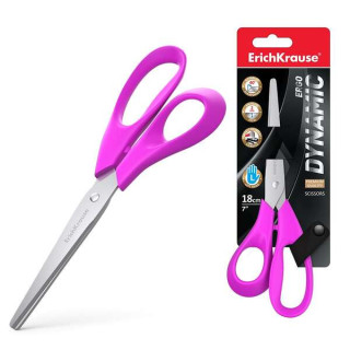 Erichkrause Dynamic Tijeras de Acero Inoxidable para Zurdos de 18cm - Afilado Doble - Resistente a la Corrosion - Mangos Ergono