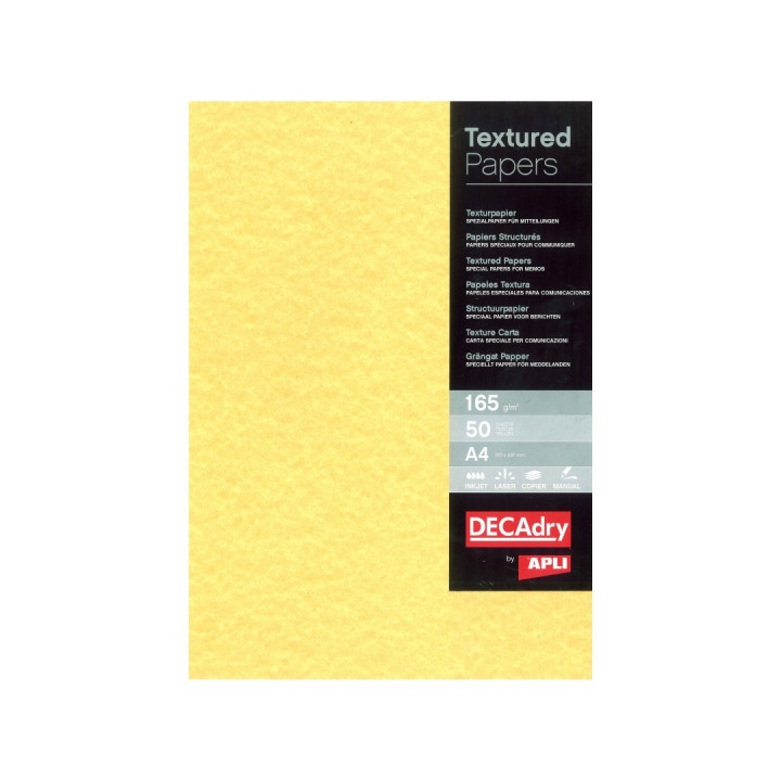 Apli Pack de 50 Hojas de Papel Pergamino - 165gr - Diseño Doble Cara - Ideal para Invitaciones