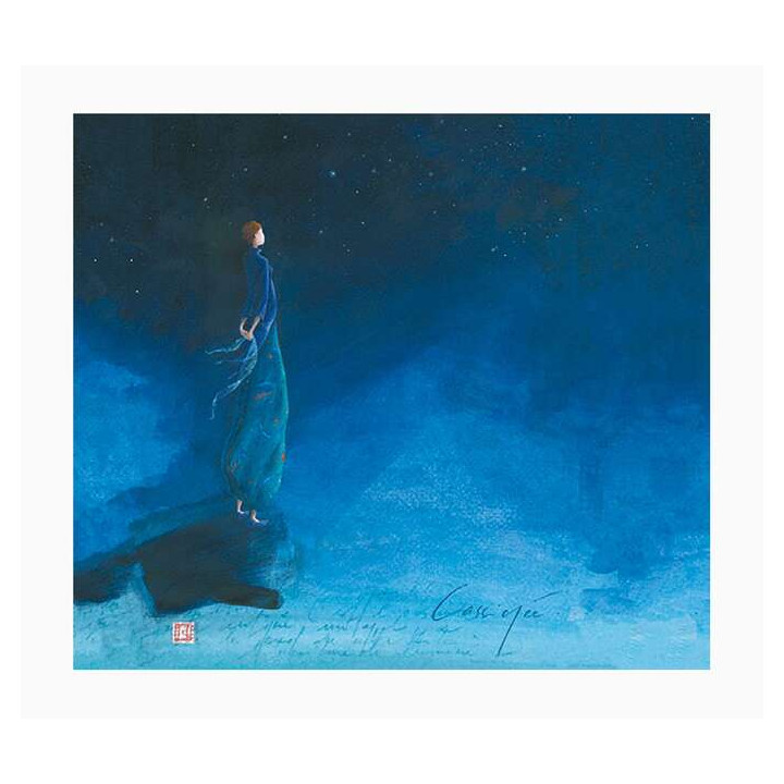 Pictura Gaëlle Boissonnard Tarjeta Doble - Acabado en Barniz de Relieve UV Grueso - Laminado Mate de Tacto Suave - 10.5x21cm - P