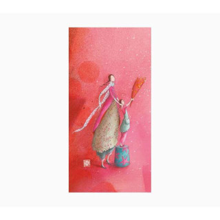 Pictura Aquarupella Gaëlle Boissonnard Tarjeta Doble 10.5x21cm - Acabado en Barniz de Relieve UV Grueso - Laminado Mate de Tacto