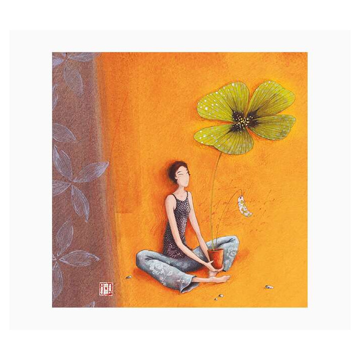 Pictura Gaëlle Boissonnard Tarjeta Doble - Acabado en Barniz de Relieve UV Grueso - Laminado Mate de Tacto Suave - 16x16cm - Pap