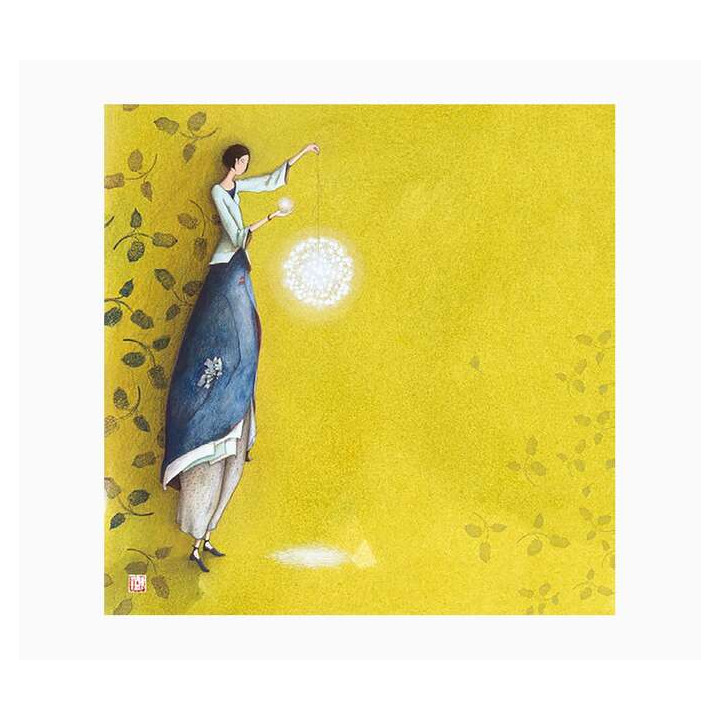 Pictura Gaëlle Boissonnard Tarjeta Doble - Acabado en Barniz de Relieve UV Grueso - Laminado Mate de Tacto Suave - 16x16cm - Pap