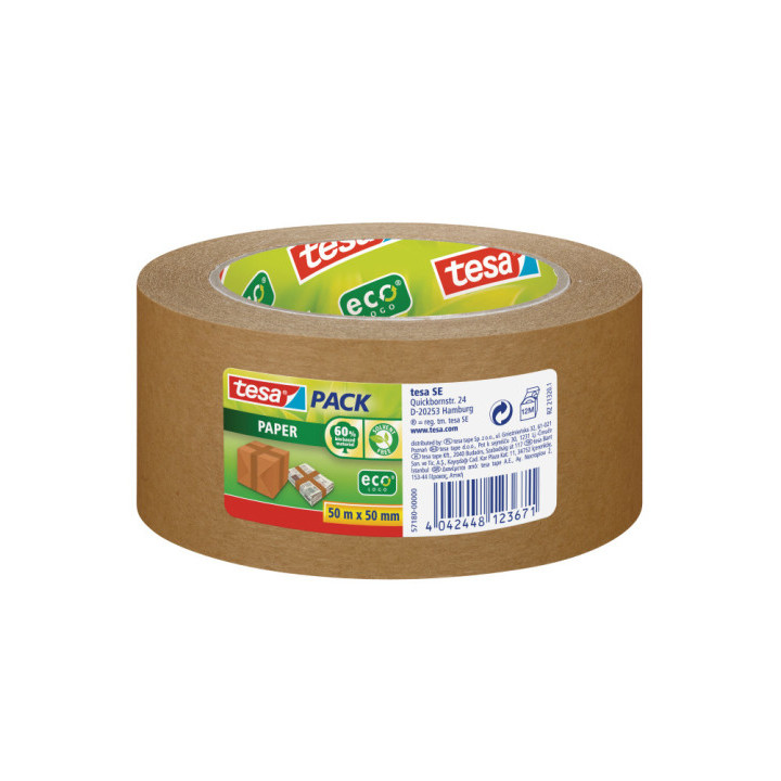 PRECINTO PAPEL ECOLÓGICO MARRON 50MX50MM TESA 57180-00000-02
