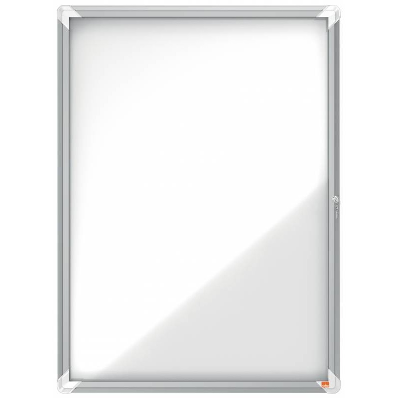 Nobo Vitrina para 9 Hojas A4 con Superficie Blanca Magnetica - 1000x752x37mm - Puerta de Cristal de Seguridad - Marco de Alumin Nobo Vitrina para 9 Hojas A4 con Superficie Blanca Magnetica - 1000x752x37mm - Puerta de Cristal de Seguridad - Marco de Alumin